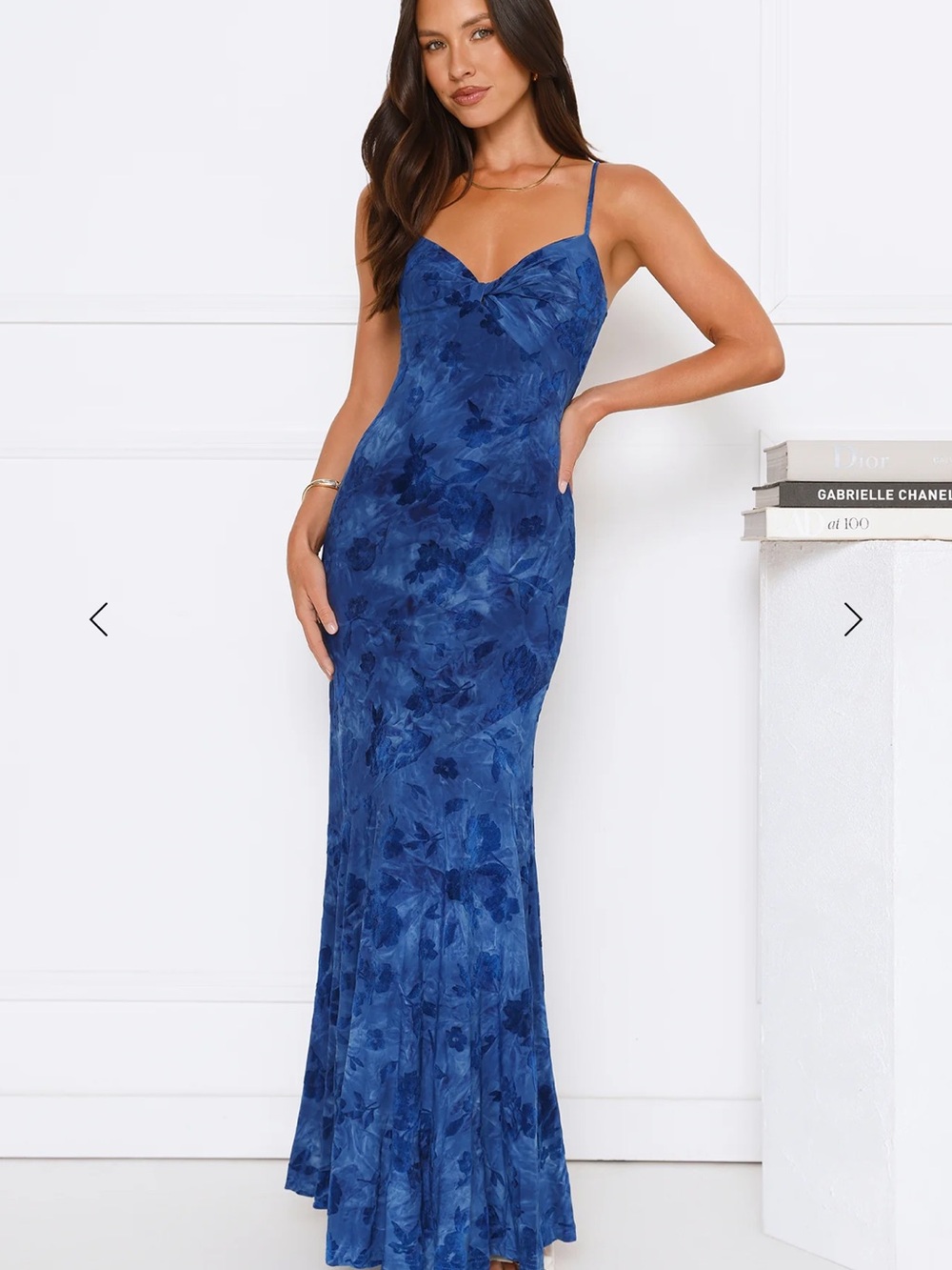 SOLD Hello Molly Blue Floral Maxi Dress - Picture 5 of 10